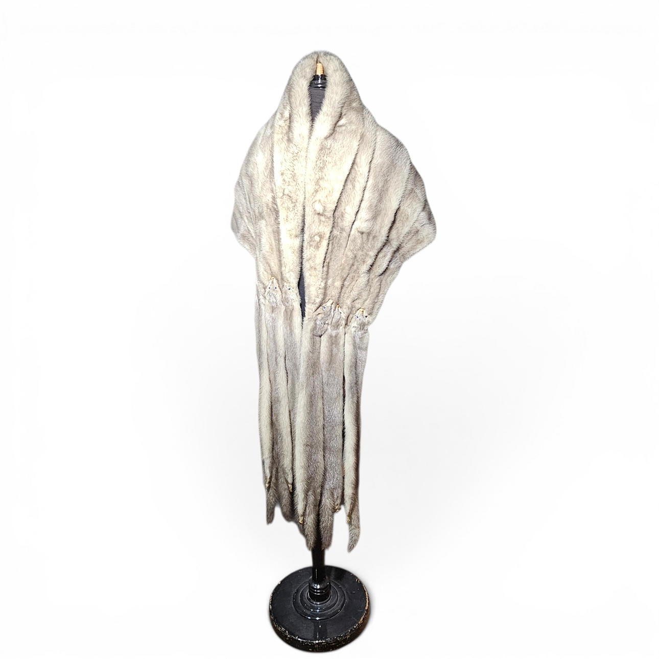 Large pearl grey mink stole.