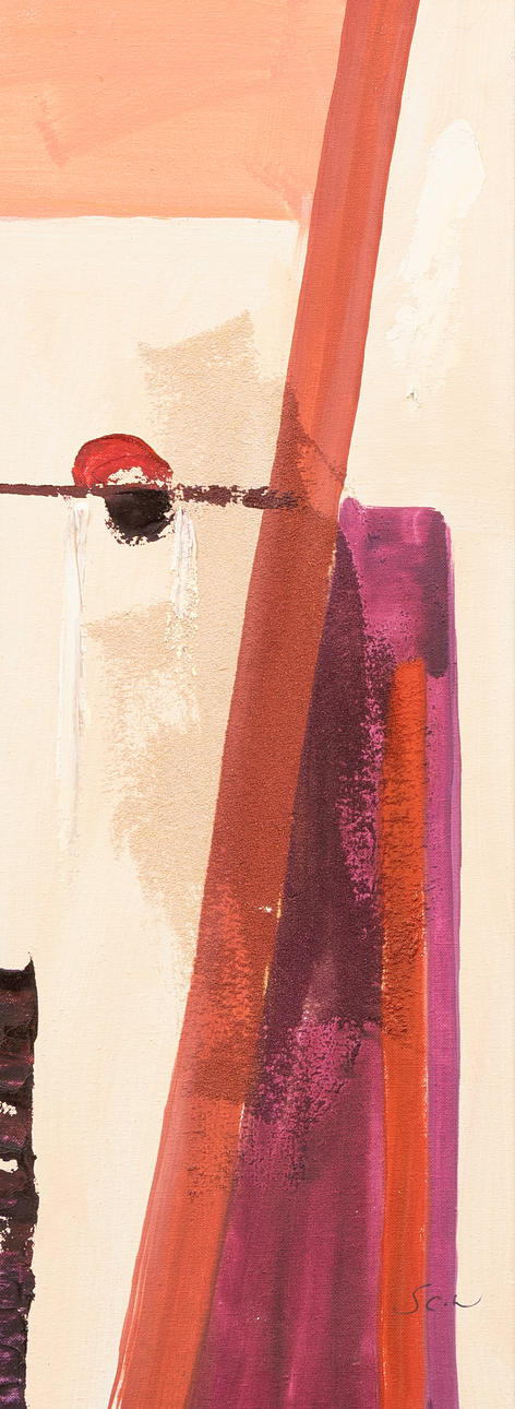 OIDENTIFIERAD KONSTNÄR. Composition, oil on canvas, indistinctly signed.