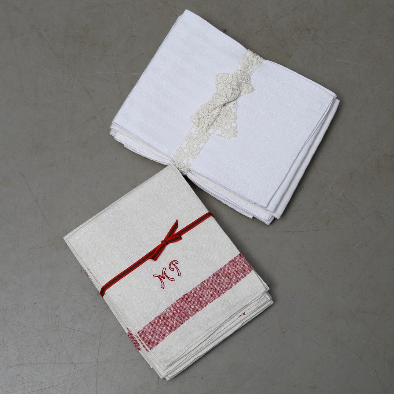 HANDDUKAR, 12 st, linne, 1900-tal.