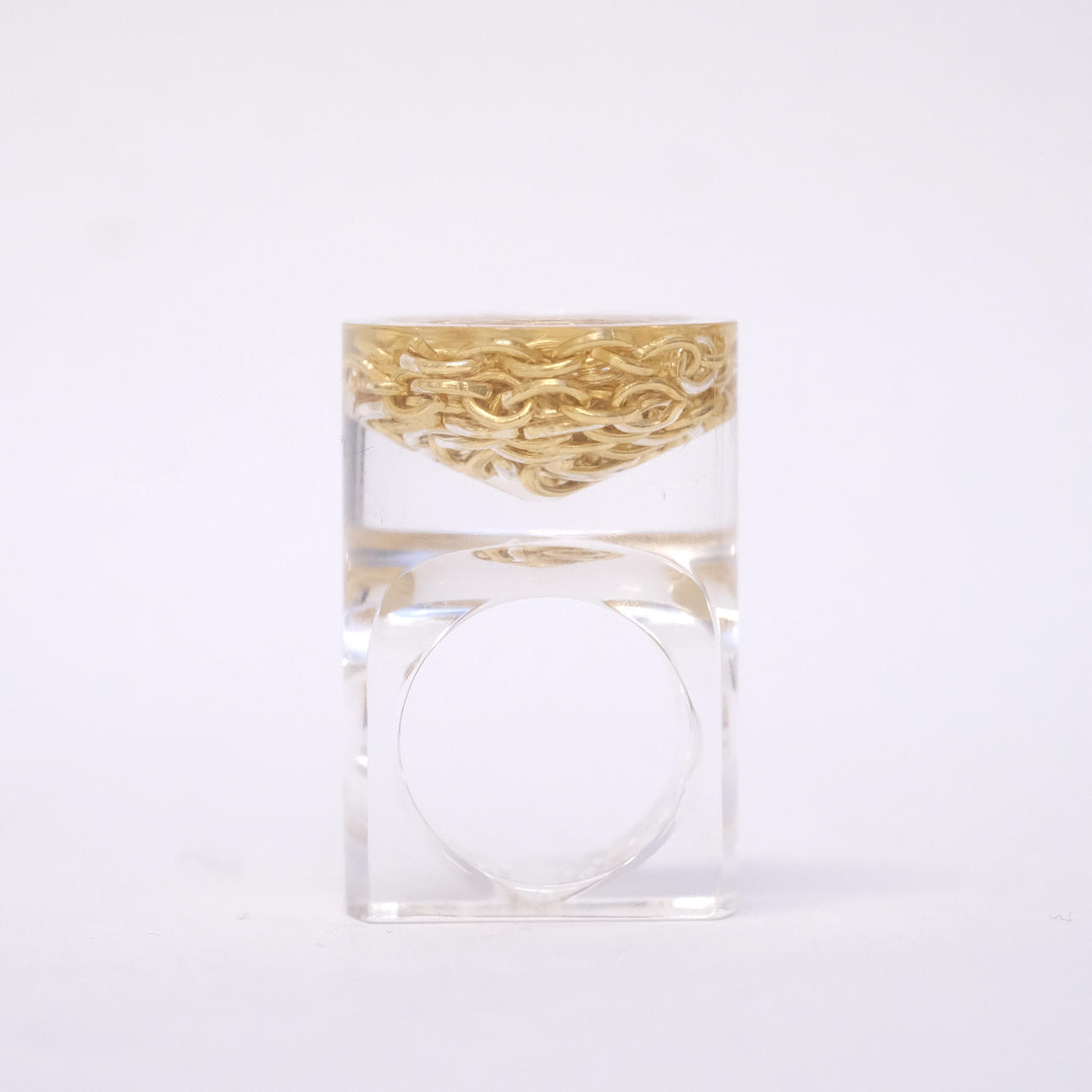 SIV LAGERSTRÖM. RING, ACRYLIC PLASTIC, 1970s.