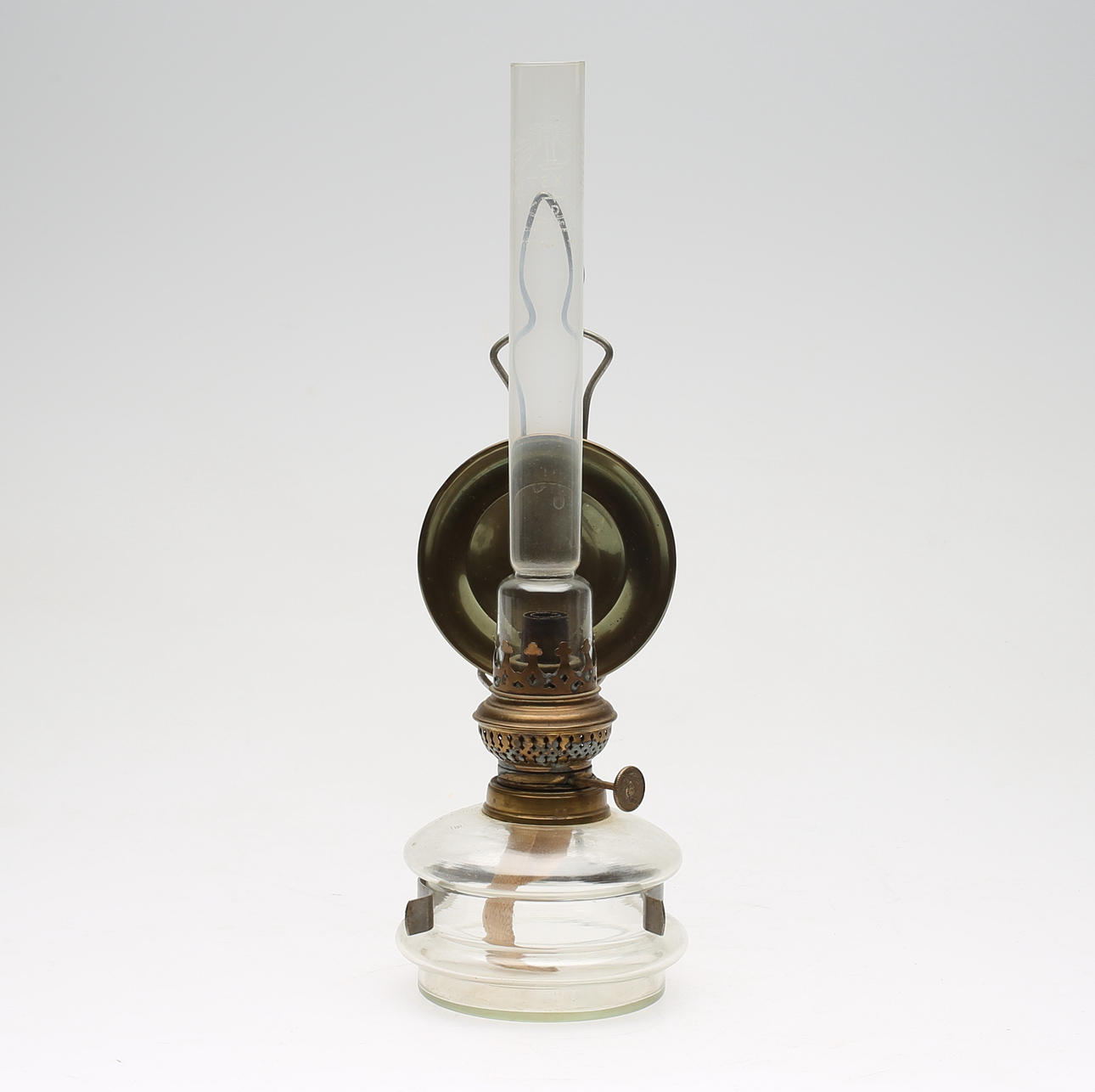 VÄGGFOTOGENLAMPA, mässing, 1800-/1900-tal.