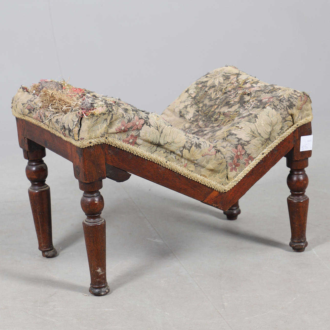 ***DONATE TO CHARITY*** A 19TH CENTURY MAHOGANY GOUT STOOL.