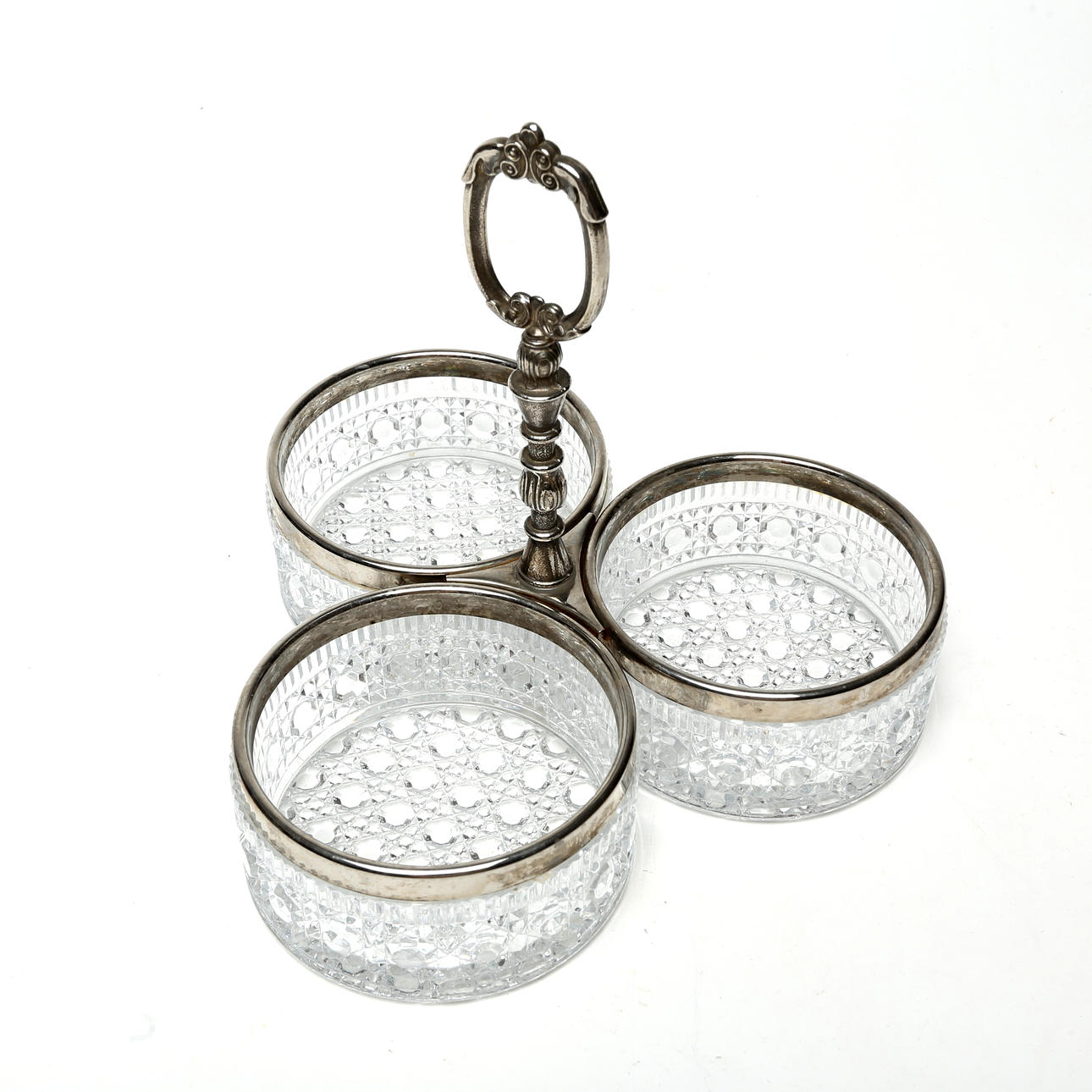 BOWL, glass/metal.