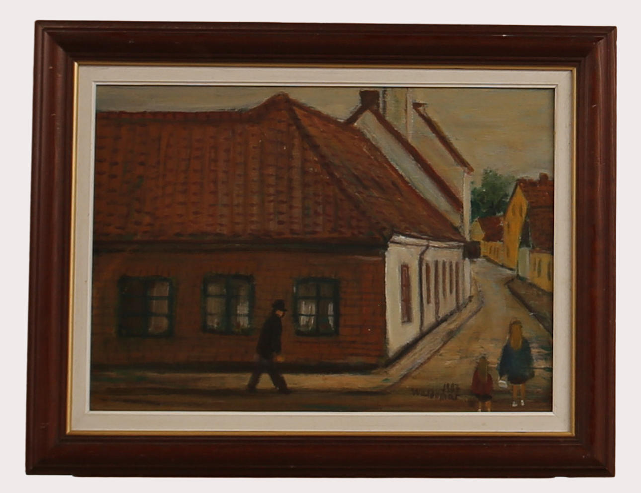 ÅKE WALDEMAR LARSSON. Oil on panel "Stora Rådmansgatan Simrishamn", signed, dated 1987.