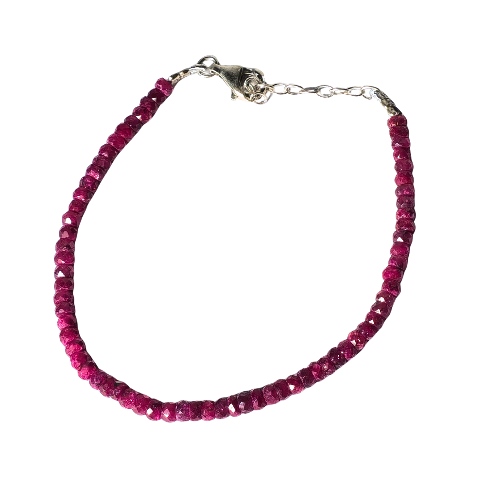Ruby bead bracelet.