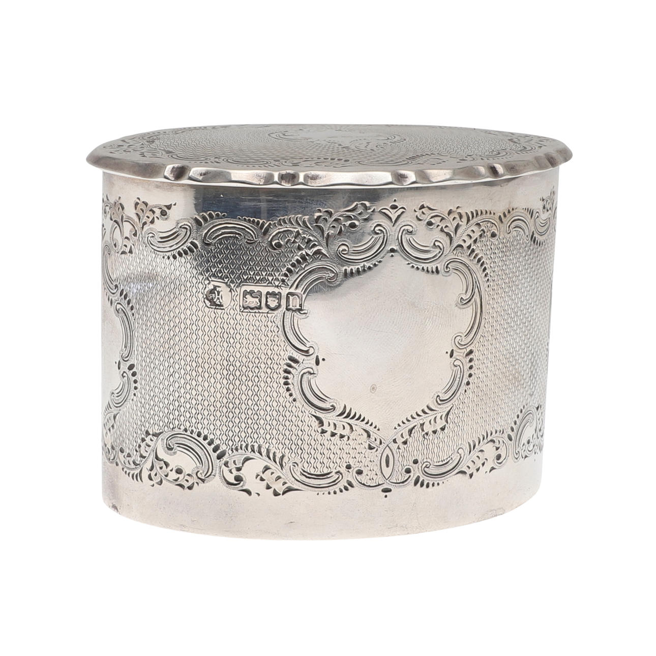 A DECORATIVE LATE VICTORIAN SILVER BOX.