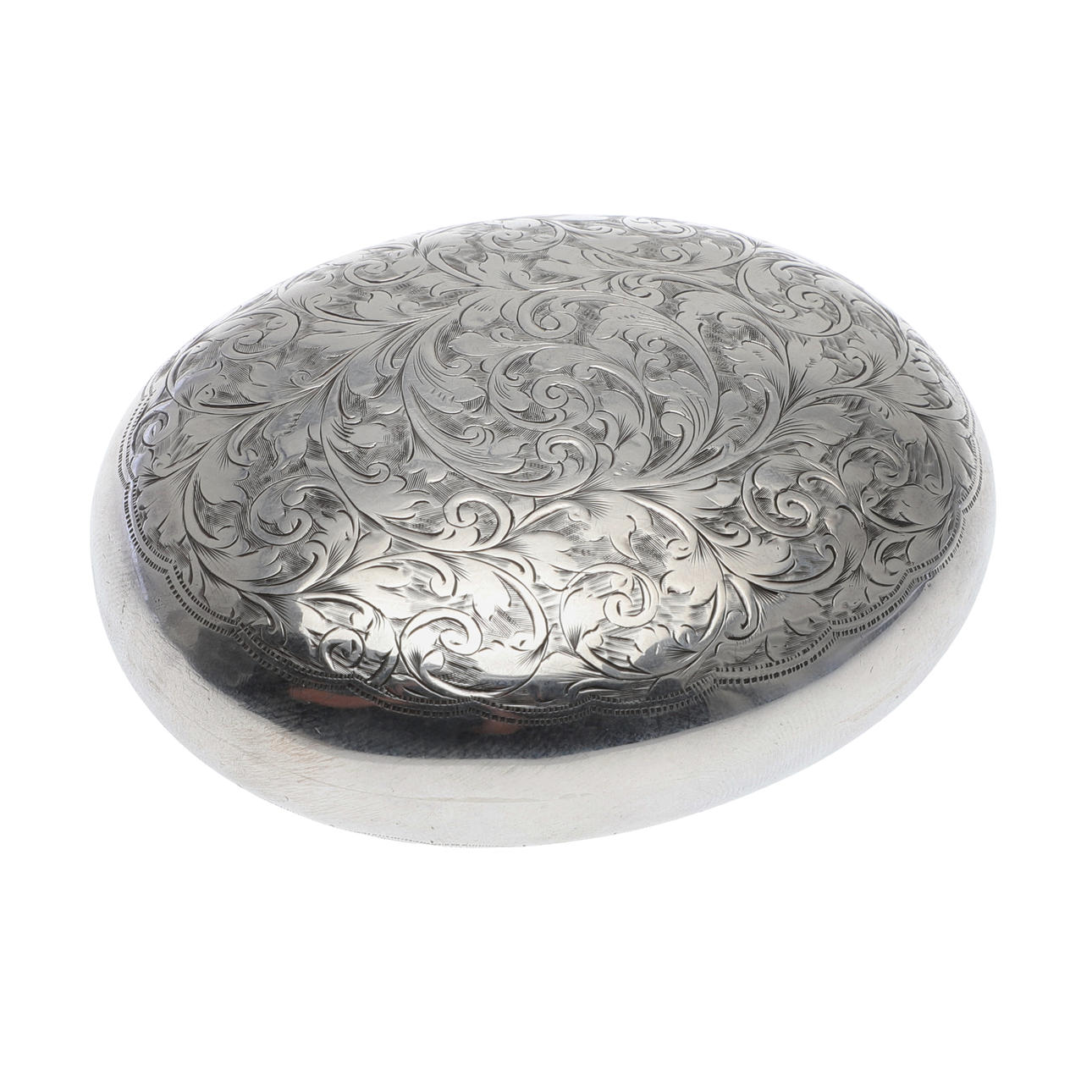AN EDWARDIAN SILVER TRINKET BOX.