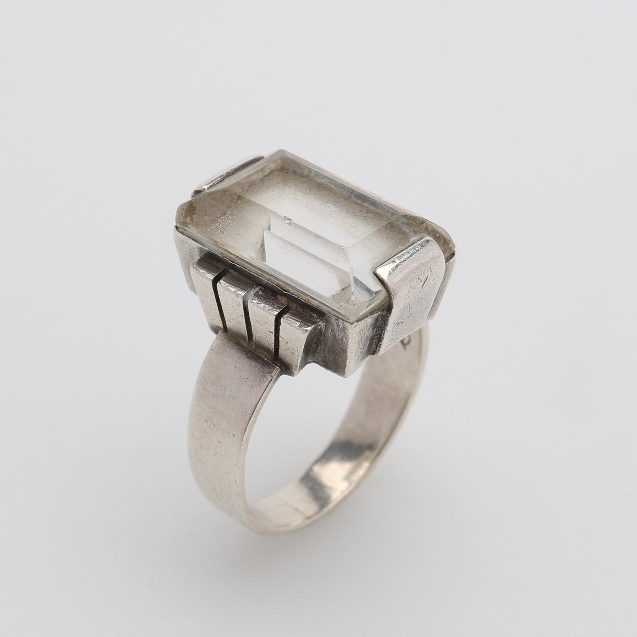 RING WITH ROCK CRYSTAL, STIGBERT.