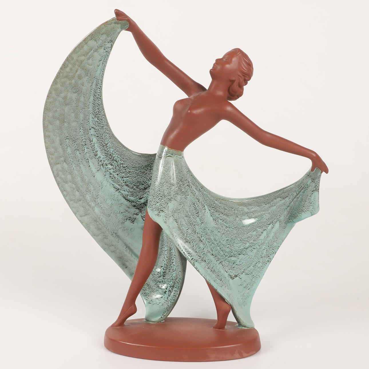FIGURINE, partially glazed earthenware, Art Deco, Goldscheider, Austria.