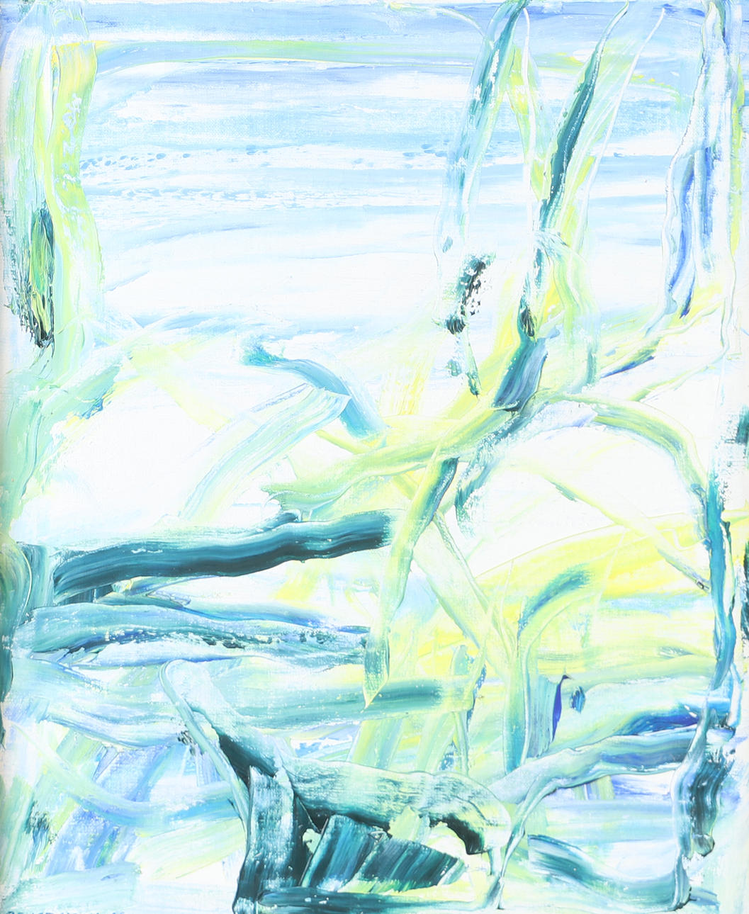 BENGT OLSON. Composition, oil on canvas, signed -86.
