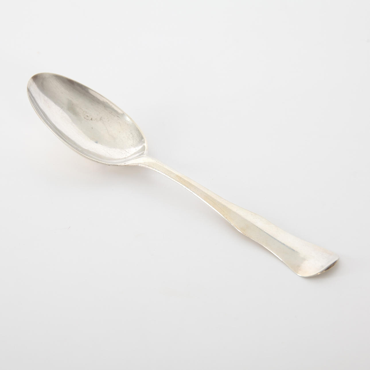SILVER SPOON 18th century, with guild master's mark.