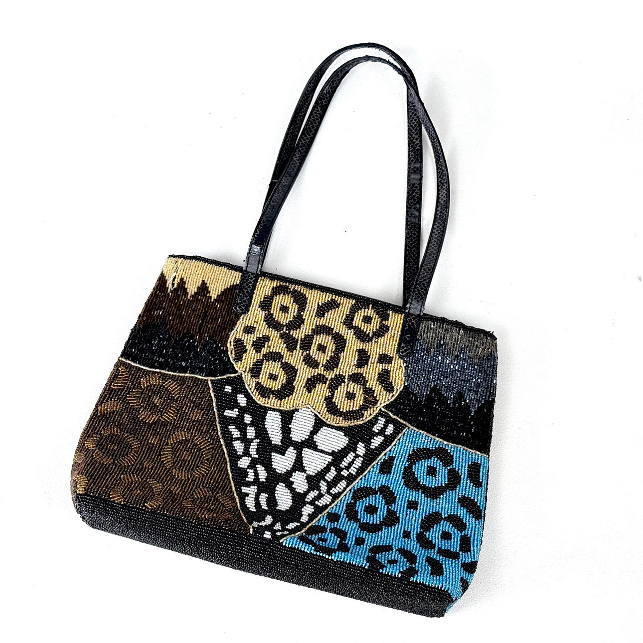 FENDI PÄRLBRODERAD TOTE-VÄSKA.
