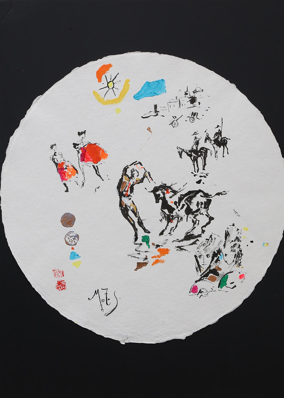 MIGUEL TORNER DE SEMIR. Bullfighting scene.