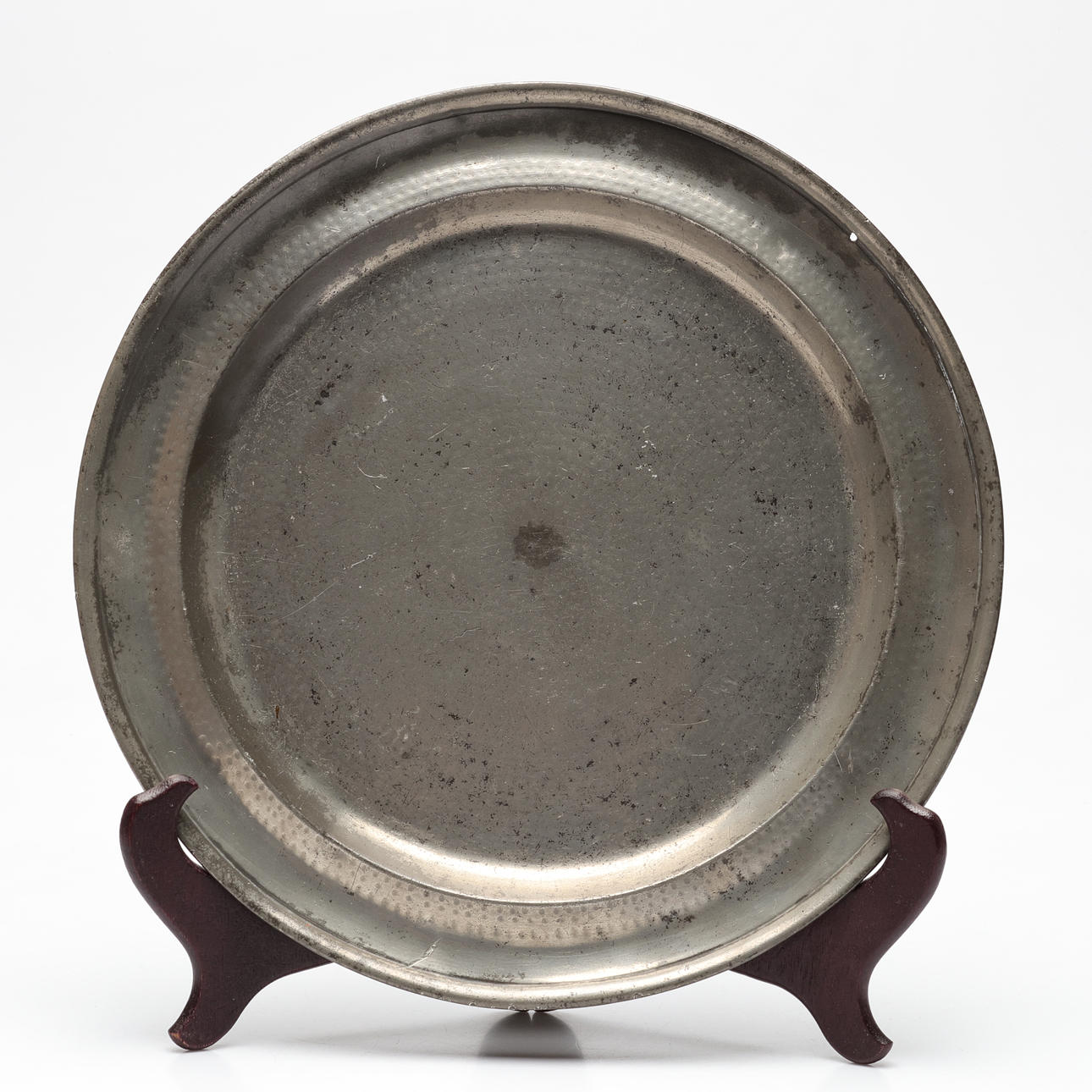 DISH, pewter, 19th century.