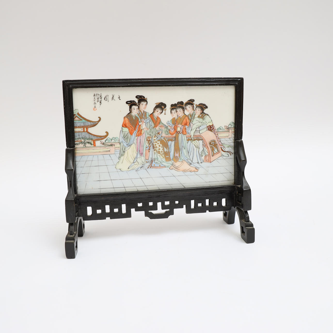 PORCELAIN PLAQUE, China, 20th century.