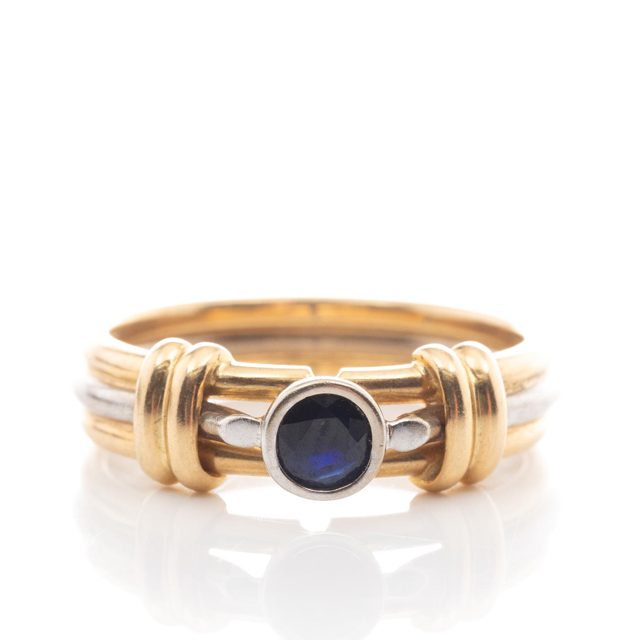 RING, 18K gold, sapphire 0.2 ct.