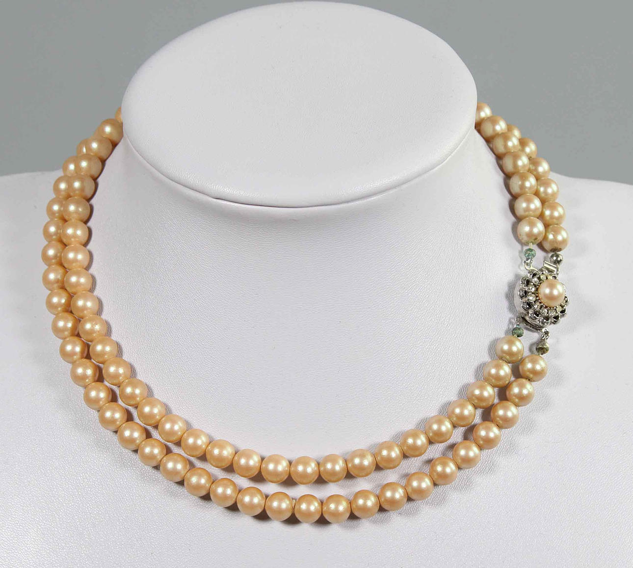 Antique two-strand pearl necklace.