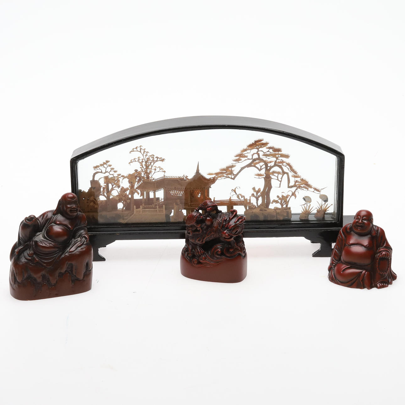 FIGURES AND DIORAMA, 4 pcs, Asian.
