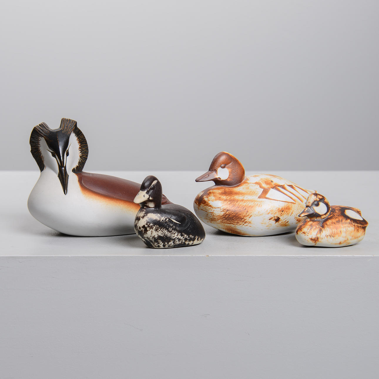 PAUL HOFF. Figurines, including Eider, Gustavsberg.