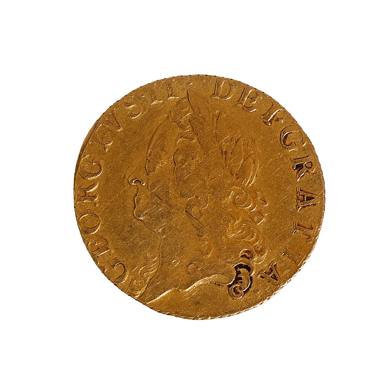 A GEORGE II HALF GUINEA, DATED 1759.