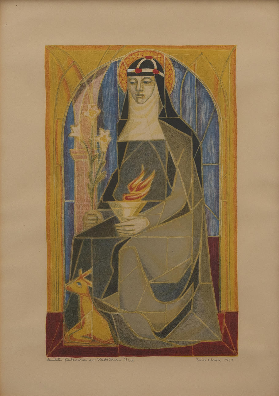 ERIK OLSON. Titled, lithograph no. 92/150, signed and dated 1952.