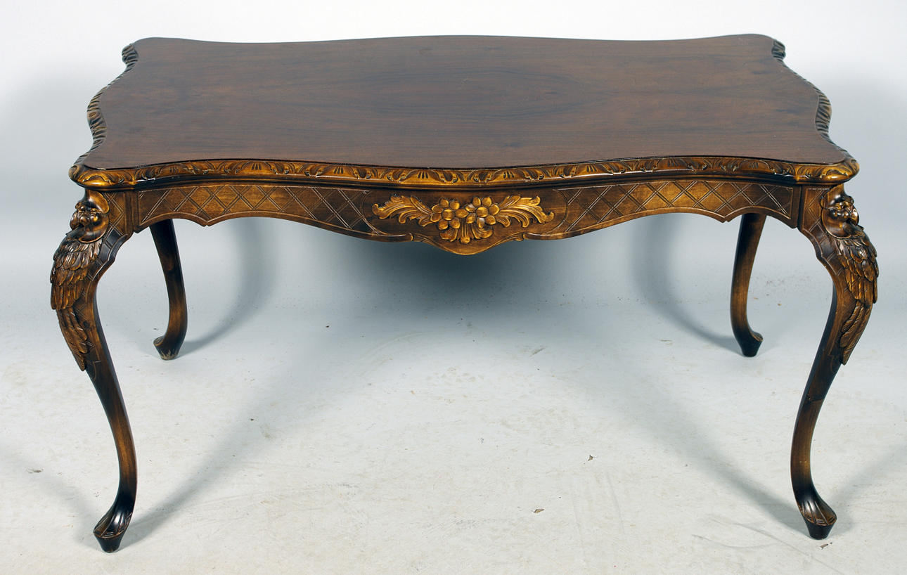 SOFFBORD, björk, rokokostil, 1900-tal.