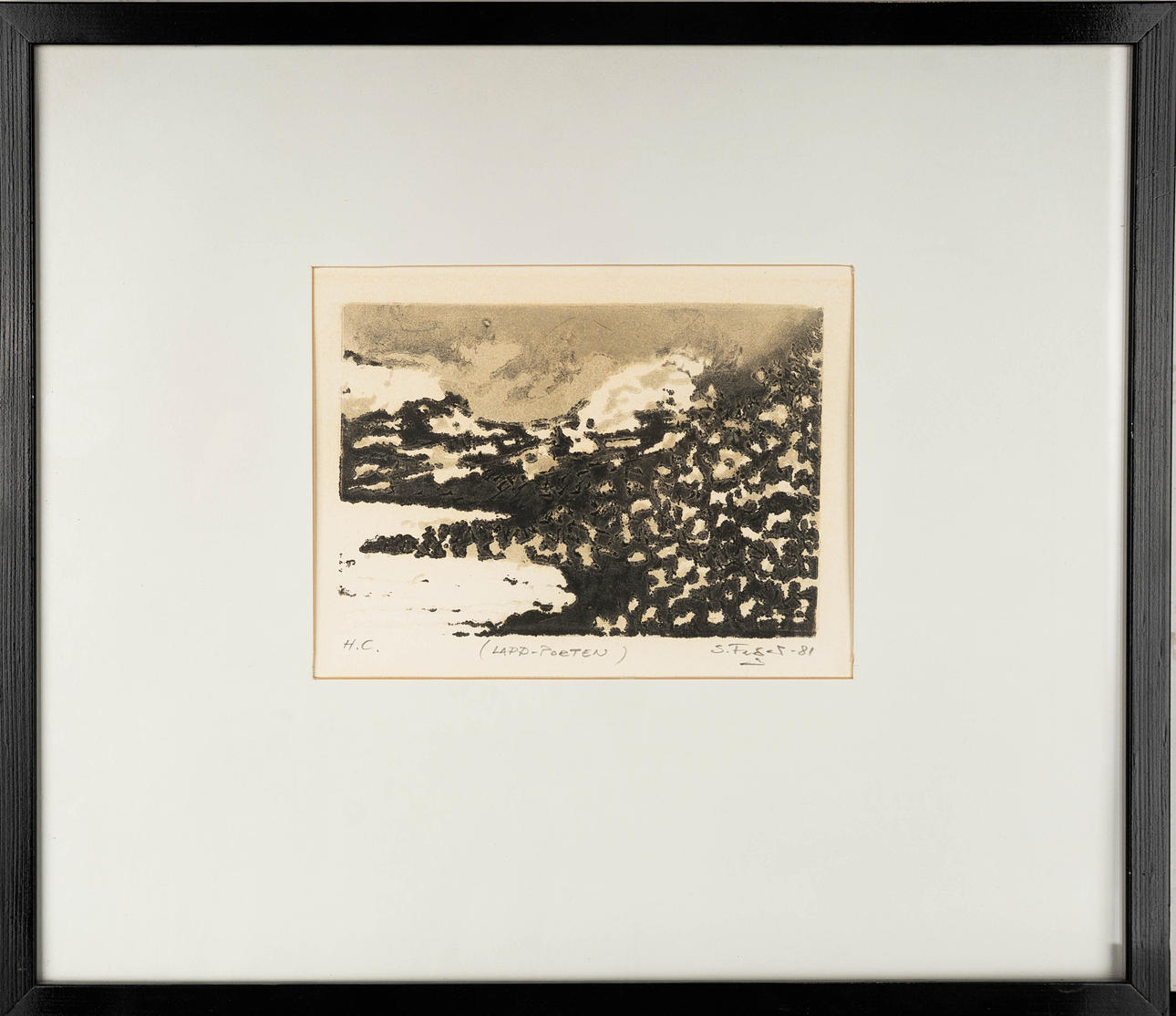 SIXTEN FAGER. Etching, "Lapporten" H.C, signed, dated 1981.