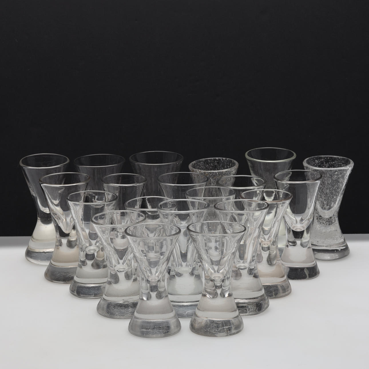 SCHNAPPS GLASSES, 20 pcs, so-called captain's glasses.