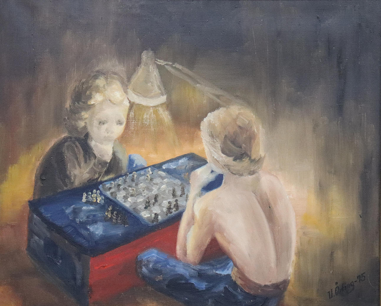 ULLA ÖRTING. oil on canvas, "Schack".