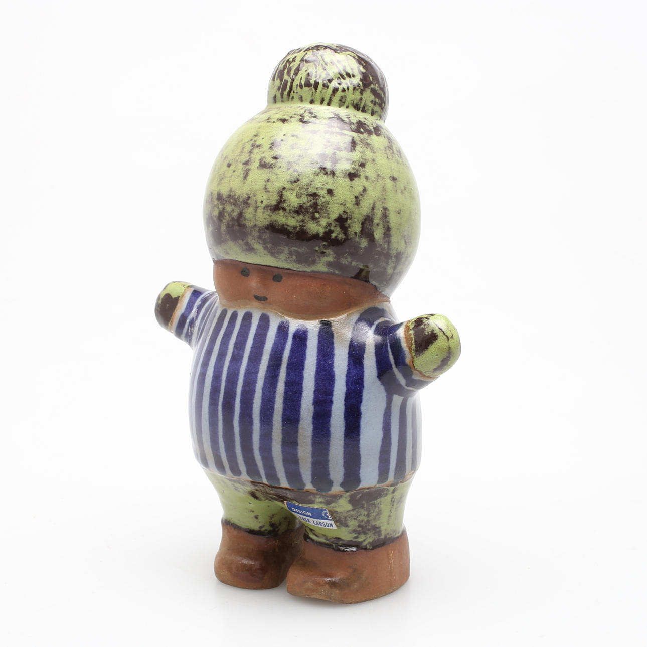 FIGURIN, stengods, "Kalle" ur serien Larsons Ungar, Lisa Larson, Gustavsberg.