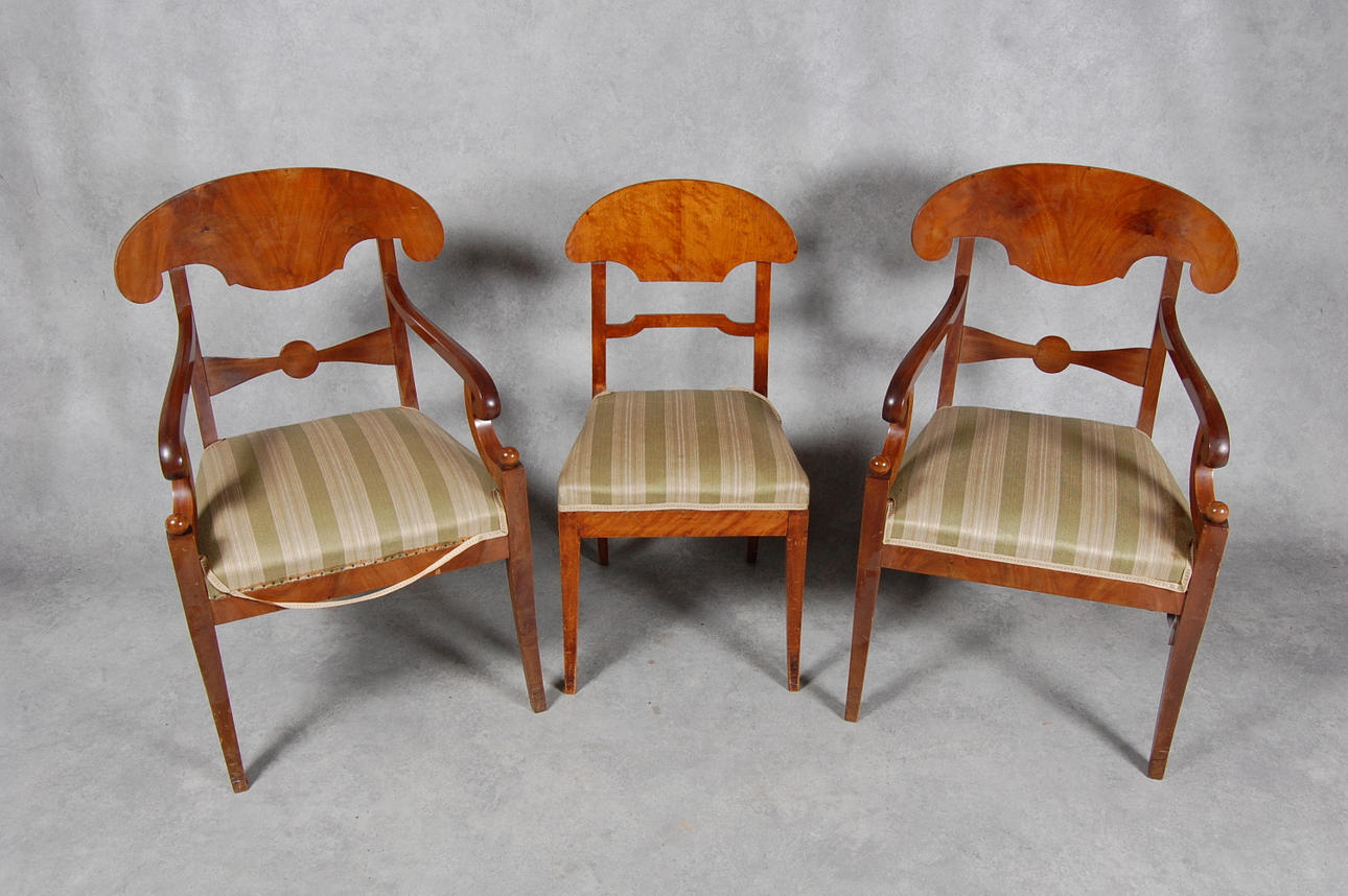 KARMSTOLAR, 1 par, 1 st STOL, empirestil, 1900-tal.