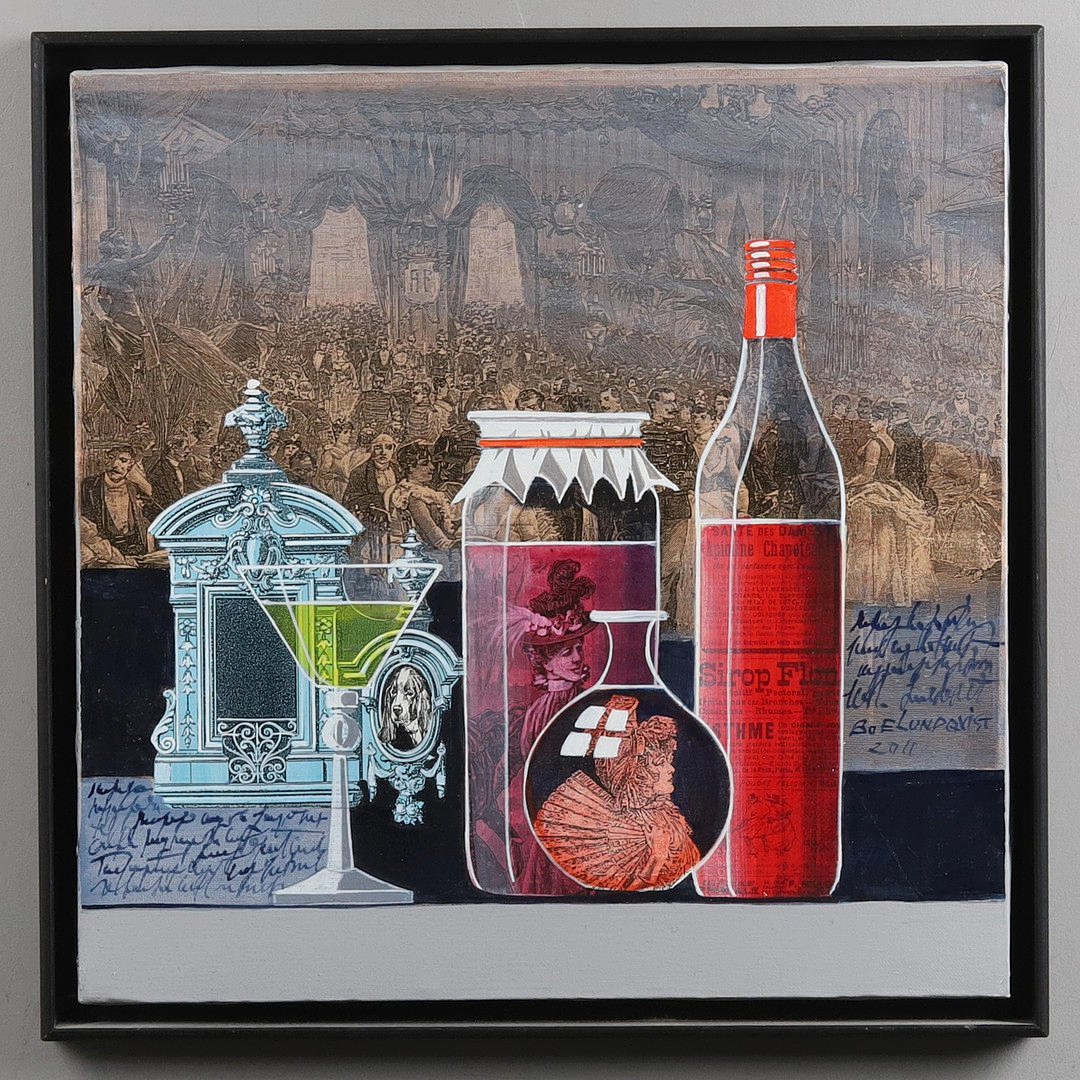 BO ERIK LUNDQVIST. Composition, mixed media, signed, 2011.