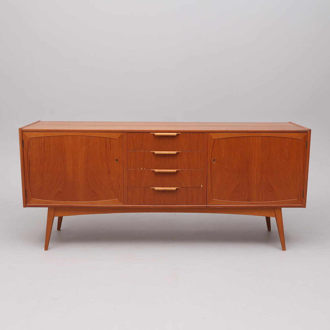 SIDEBOARD, TEAK, THREE MEN, 1950s/60s.