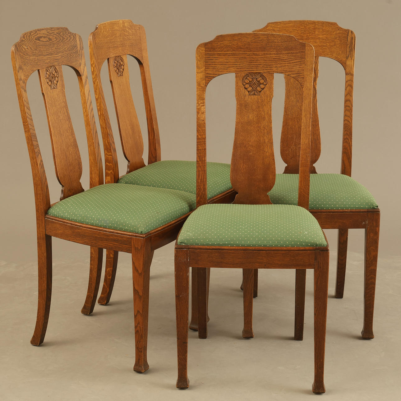 CHAIRS, 4 pieces, mid-20th century.