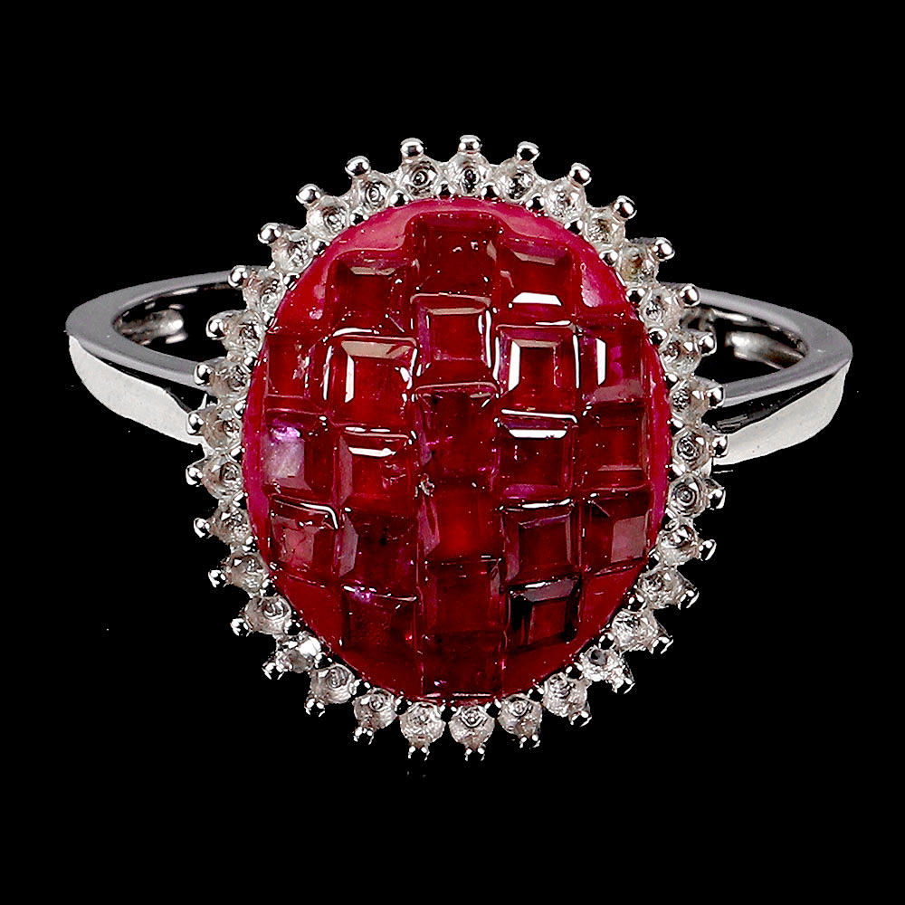 STEP CUT RUBY RING.