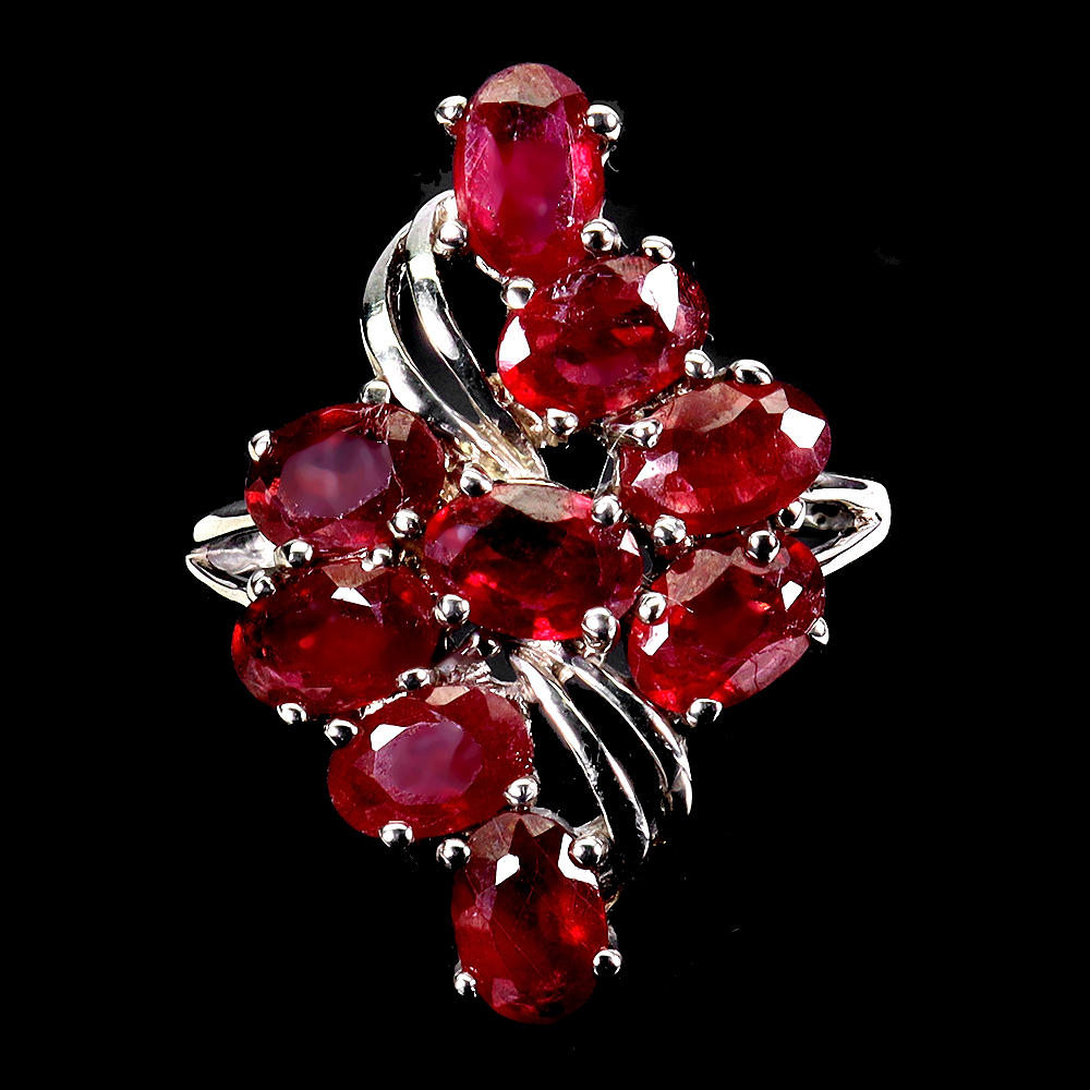 SILVER RUBY RING.
