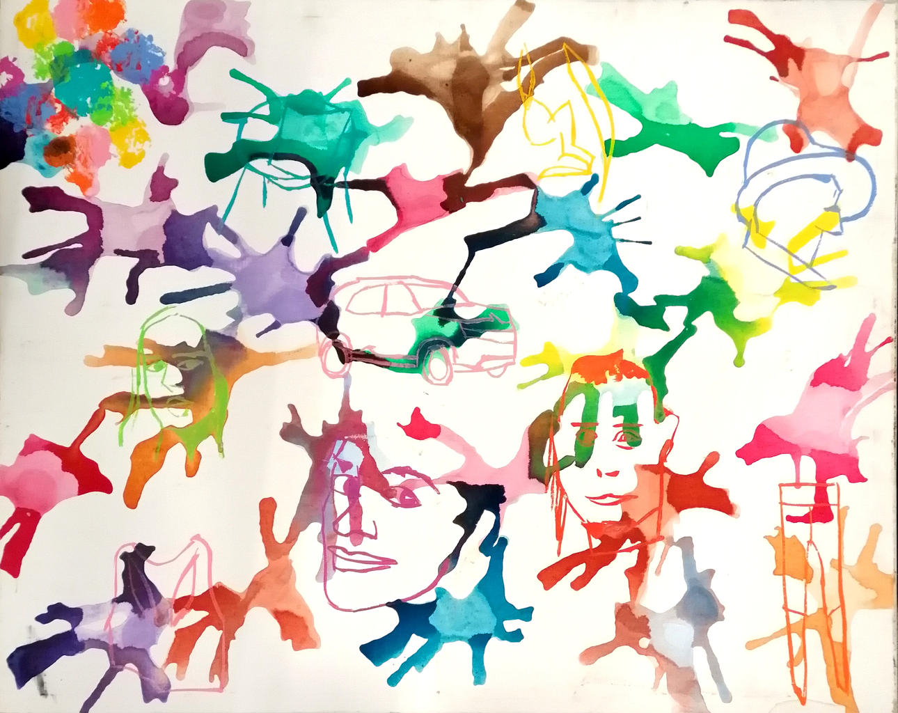 * CONTEMPORARY ABSTRACT PAINTING ON CANVAS.