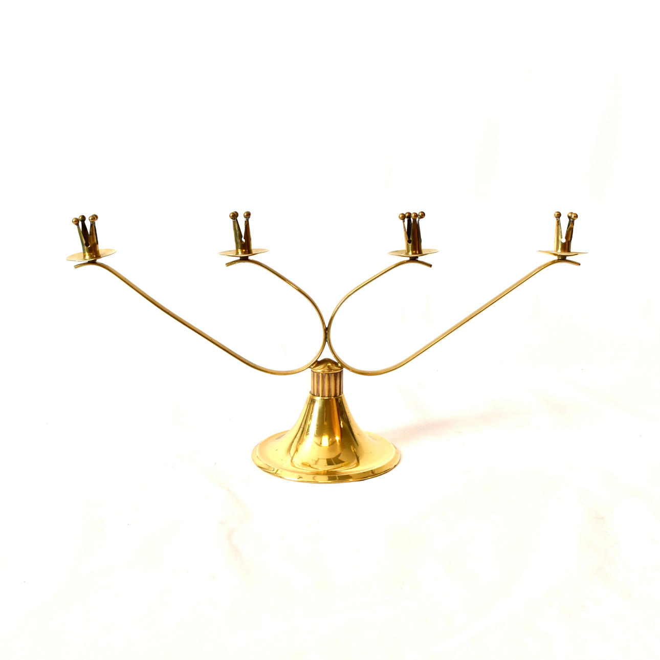 CANDELABRA FOR 4 LIGHTS, brass.