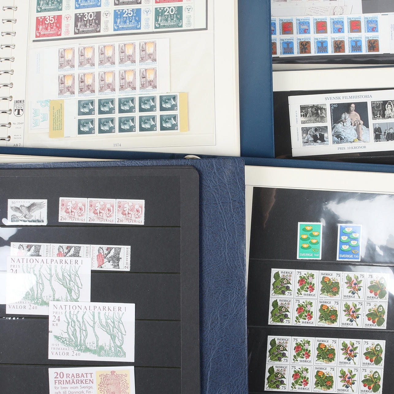 STAMPS, 5 binders, mint, mostly booklets, 1960s/70s/80s.