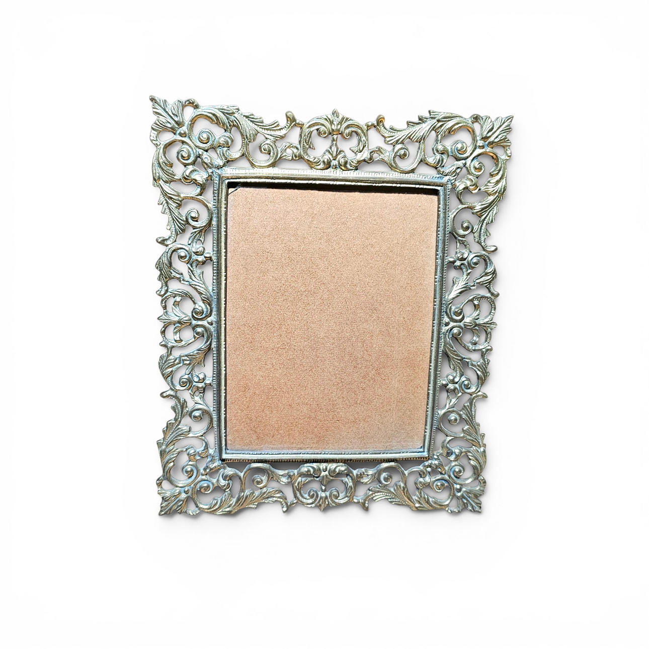 Large openwork bronze photo frame.