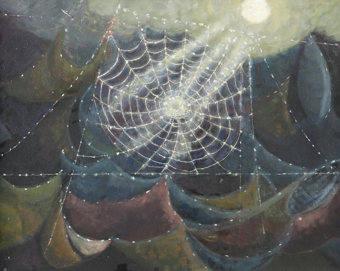 TORSTEN ANDERSTRÖM. Spider web, oil on canvas, signed T.A.