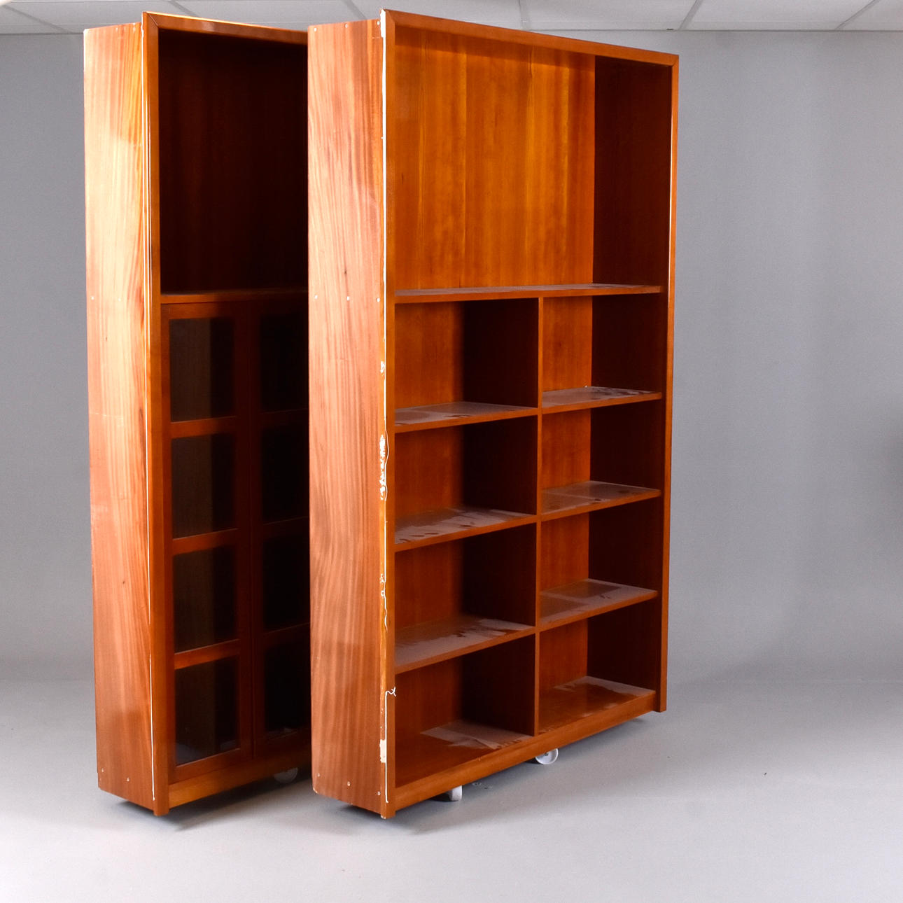 BOOKCASE/CABINET, mahogany, contemporary.
