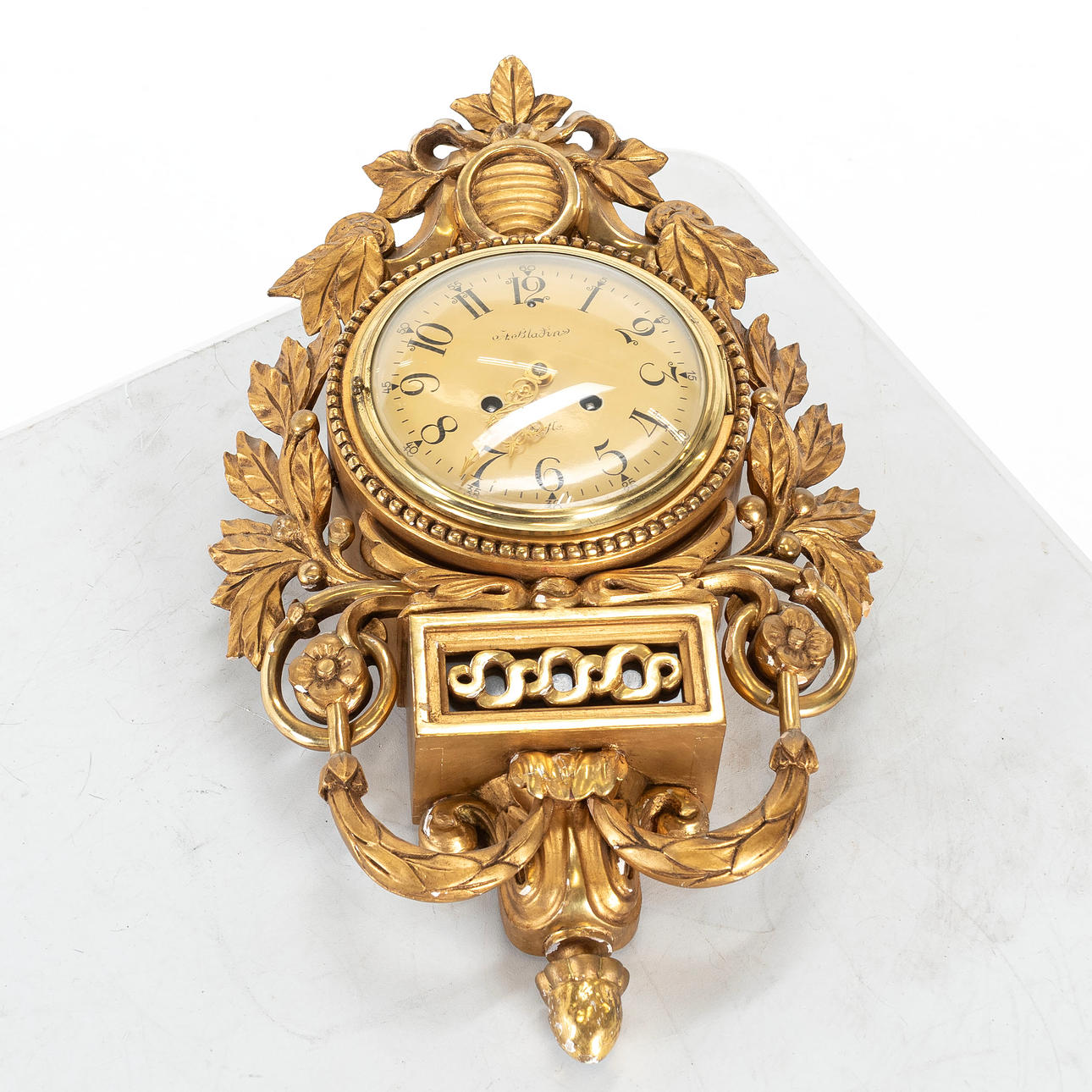 WALL CLOCK, Gustavian style.