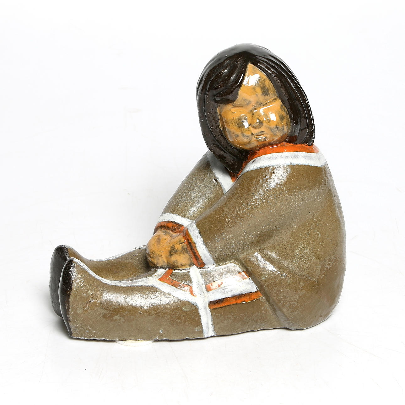 FIGURIN, stengods, "Eskimå", Vicke Lindstrand, Upsala Ekeby.