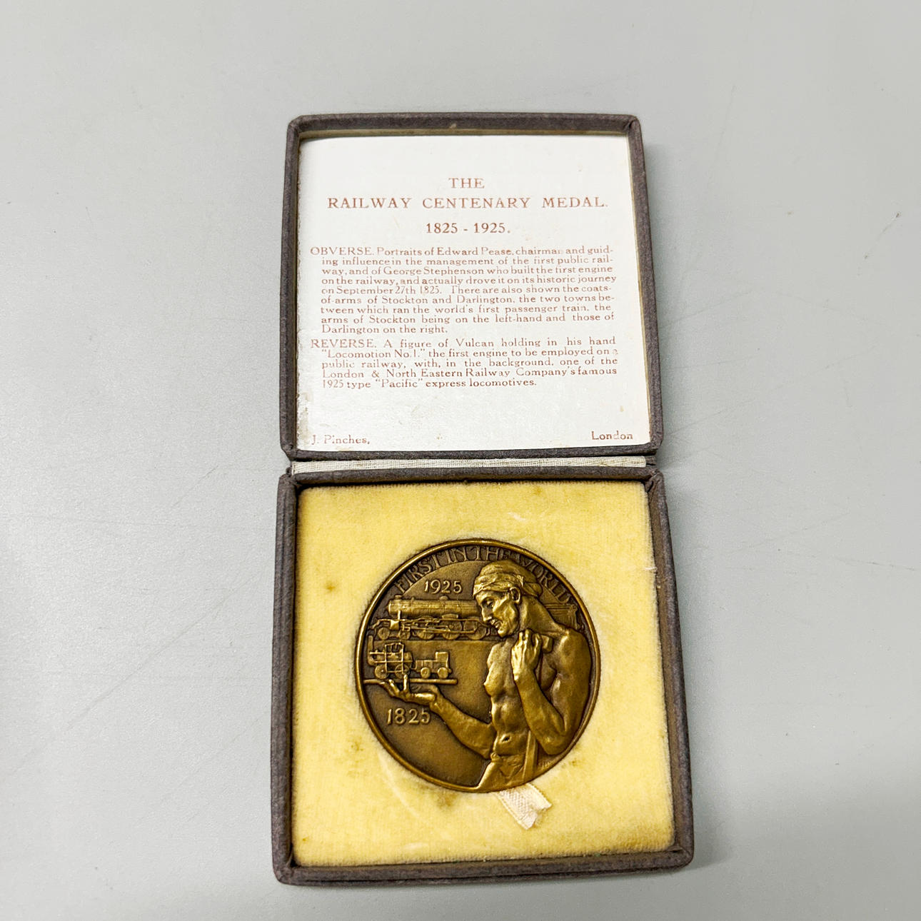 RAILWAY CENTENARY MEDAL 1825-1925.