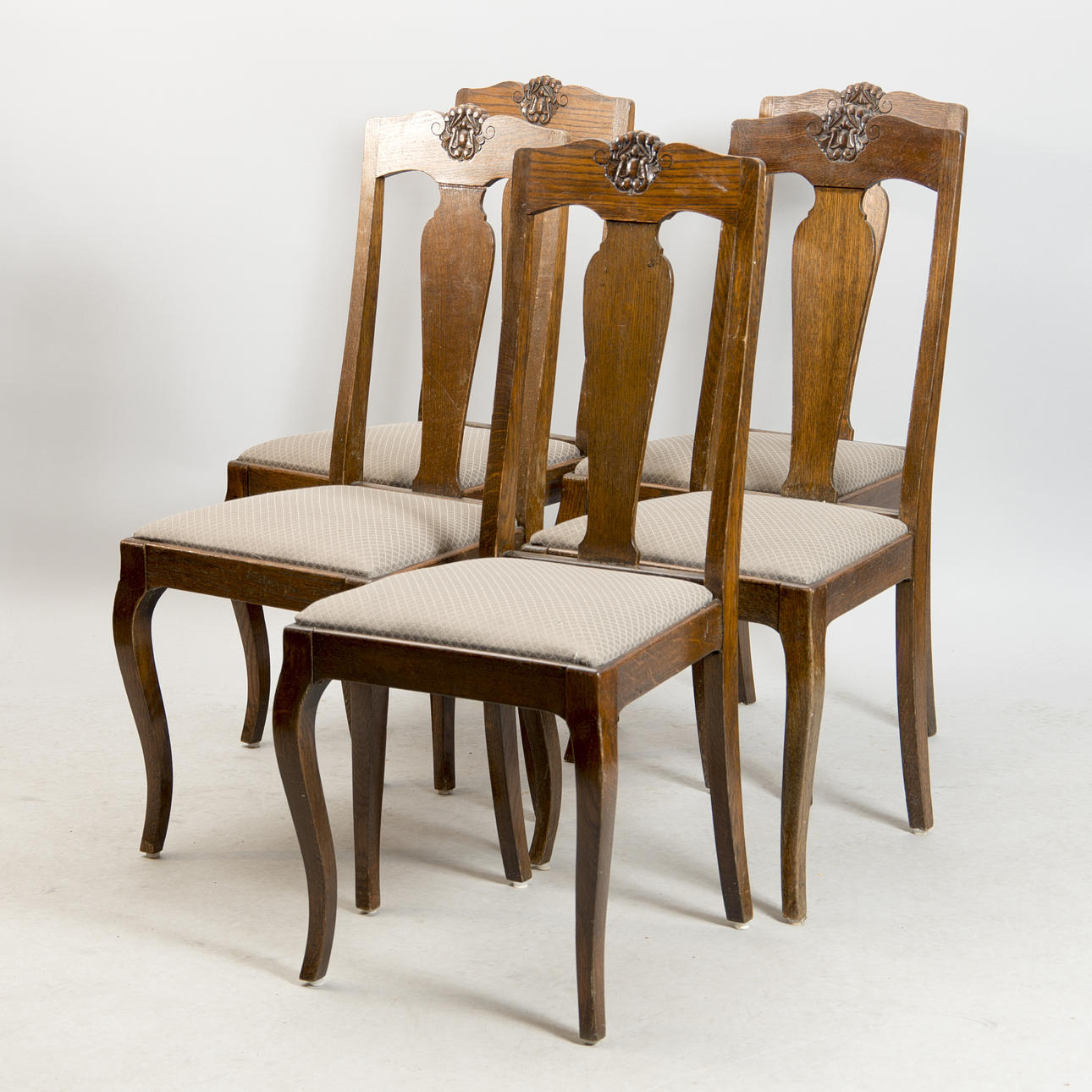 STOLAR, 5 stycken, ek, tidigt 1900-tal.