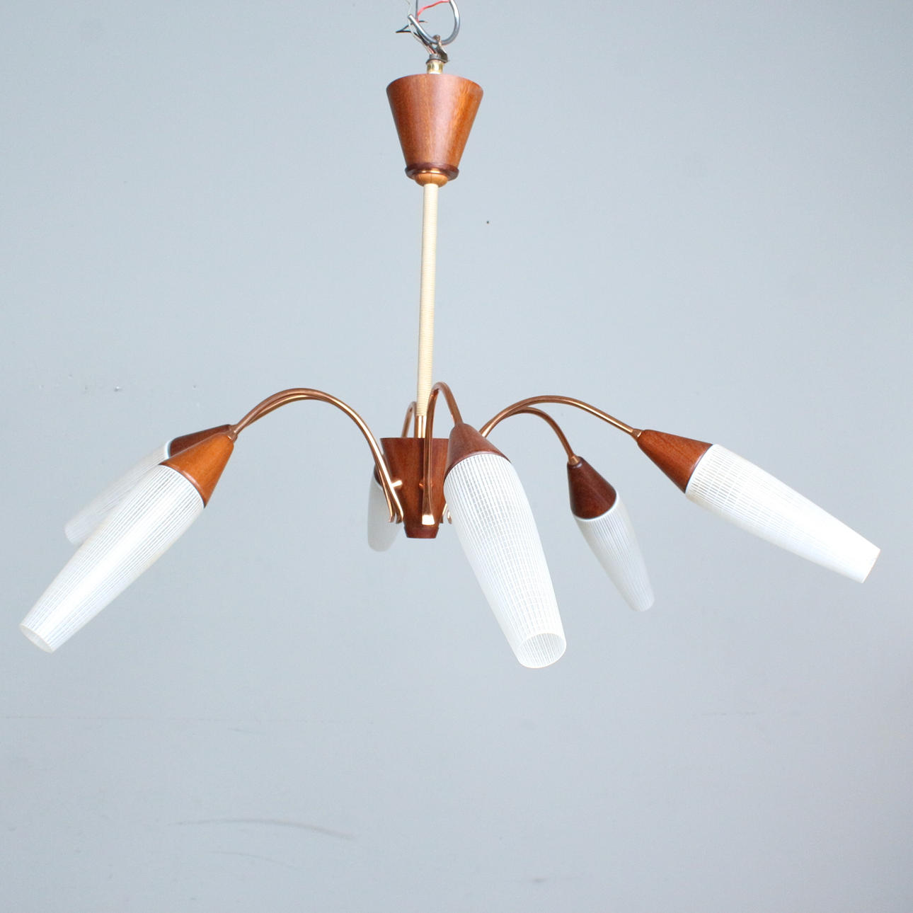6-arm 'Spider' ceiling lamp, 1960s, Denmark.
