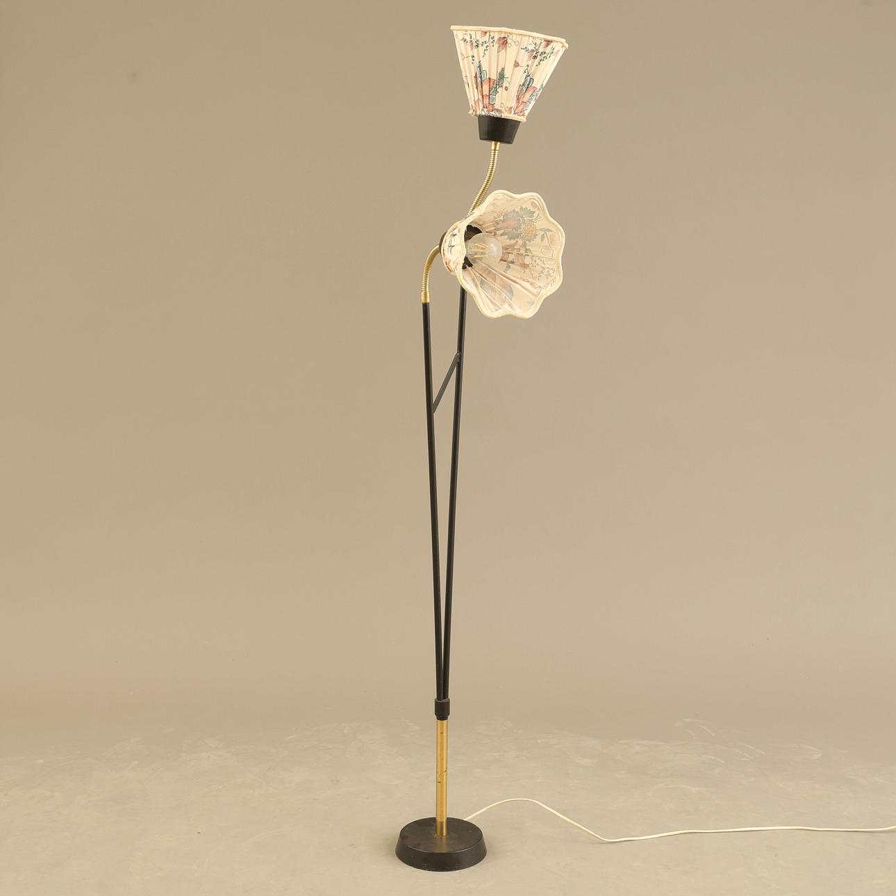 FLOOR LAMP, 2-armed, GK, 1950s/60s.