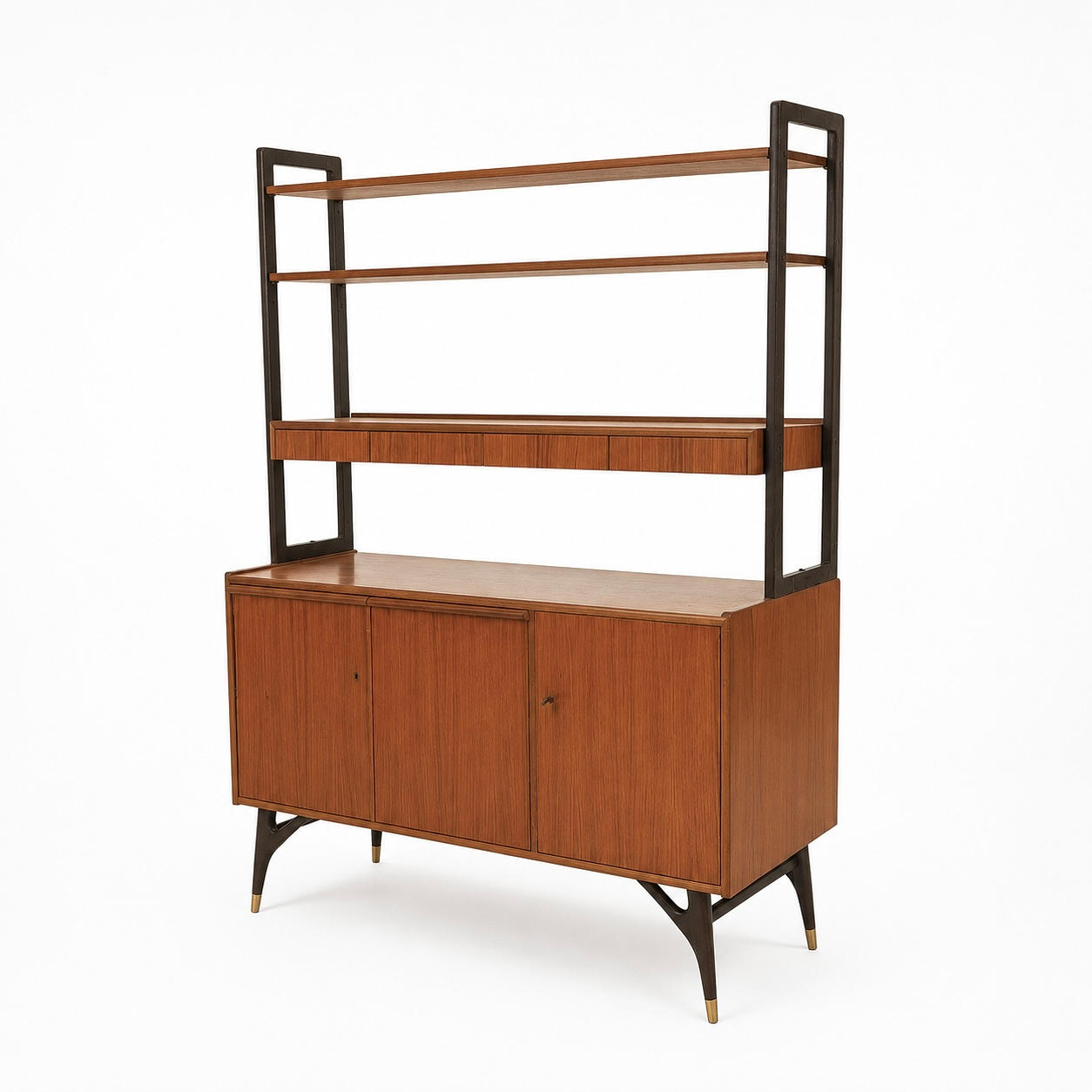 BOOKCASE/SIDEBOARD, teak veneer, 1950s/60s.