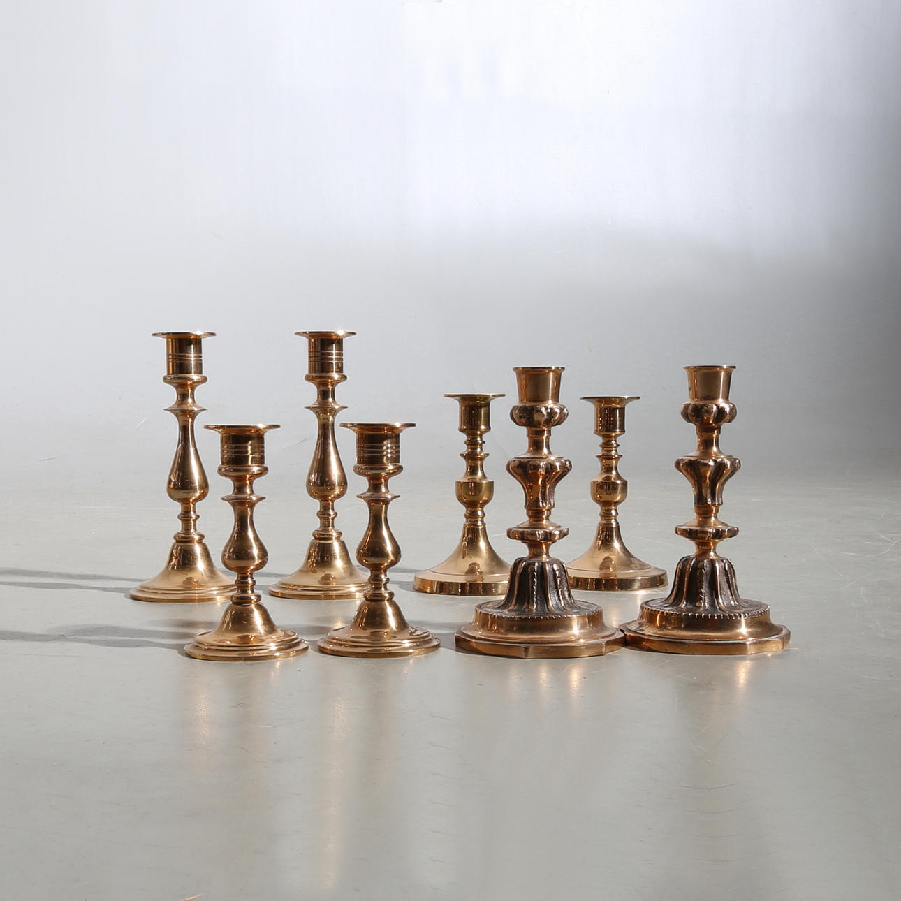 LJUSSTAKAR, 8 st, metall, bla. Scandia malm.